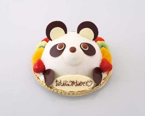 パンダの形のケーキ